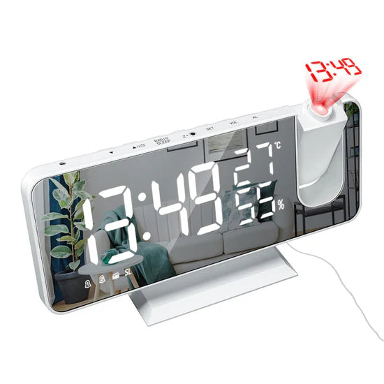 Radio Réveil Numérique Projecteur 180°