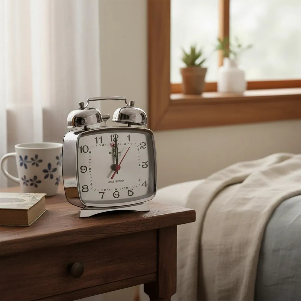 Ancien Réveil Mécanique en Métal