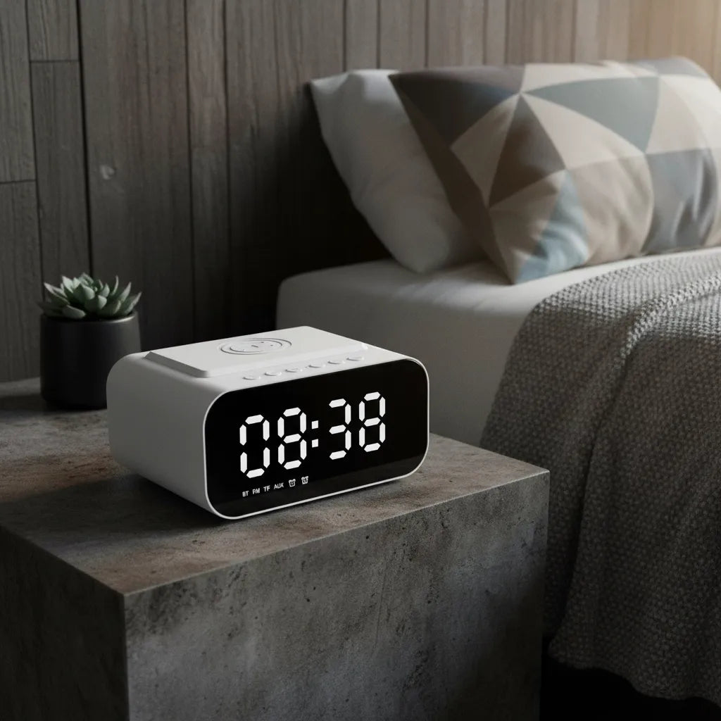 Radio Réveil Chargeur à Induction Bluetooth