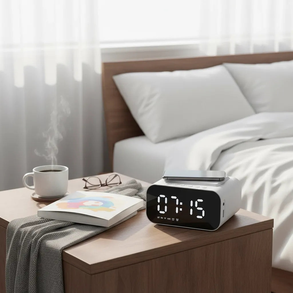 Radio Réveil Chargeur à Induction Bluetooth