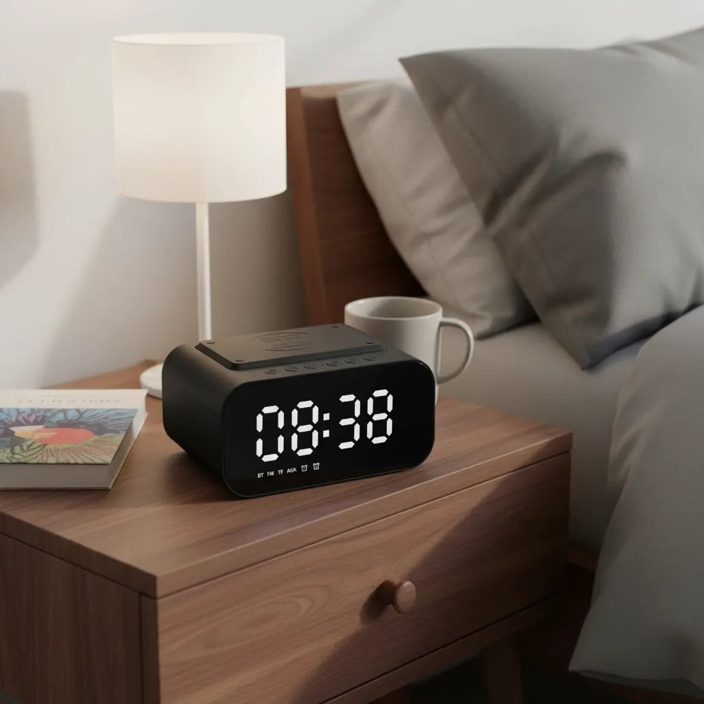 Radio Réveil Chargeur à Induction Bluetooth