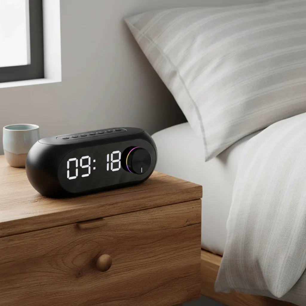 Radio Réveil Connecté Enceinte Noir