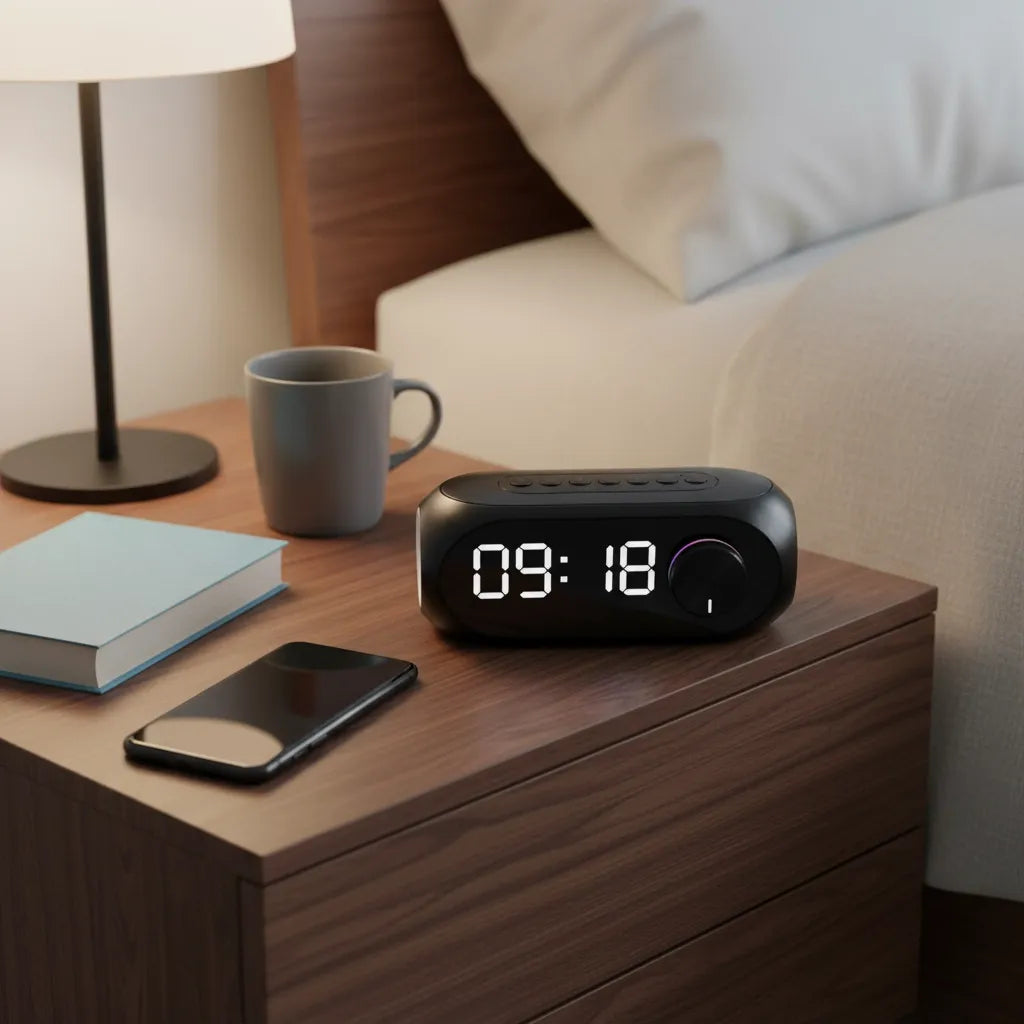 Radio Réveil Connecté Enceinte Noir