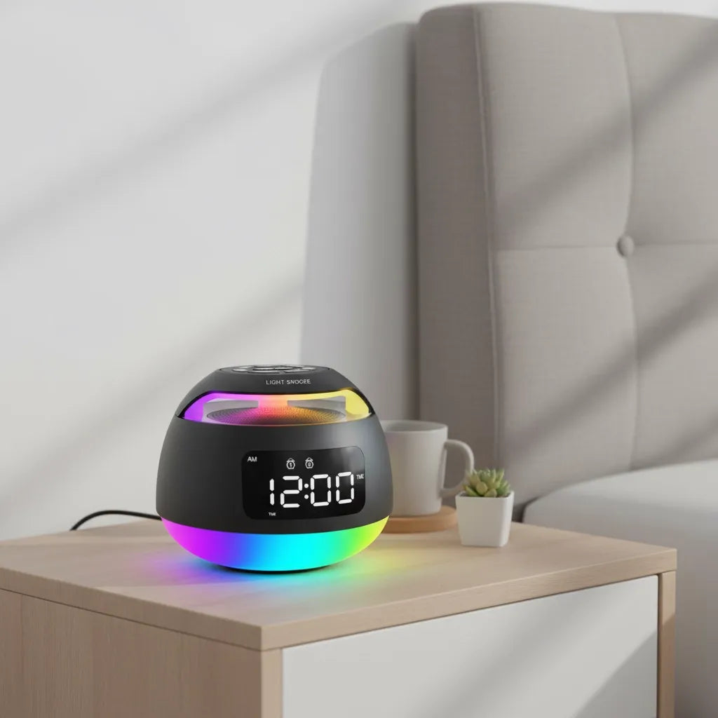 Radio Réveil FM Lumineux Bluetooth