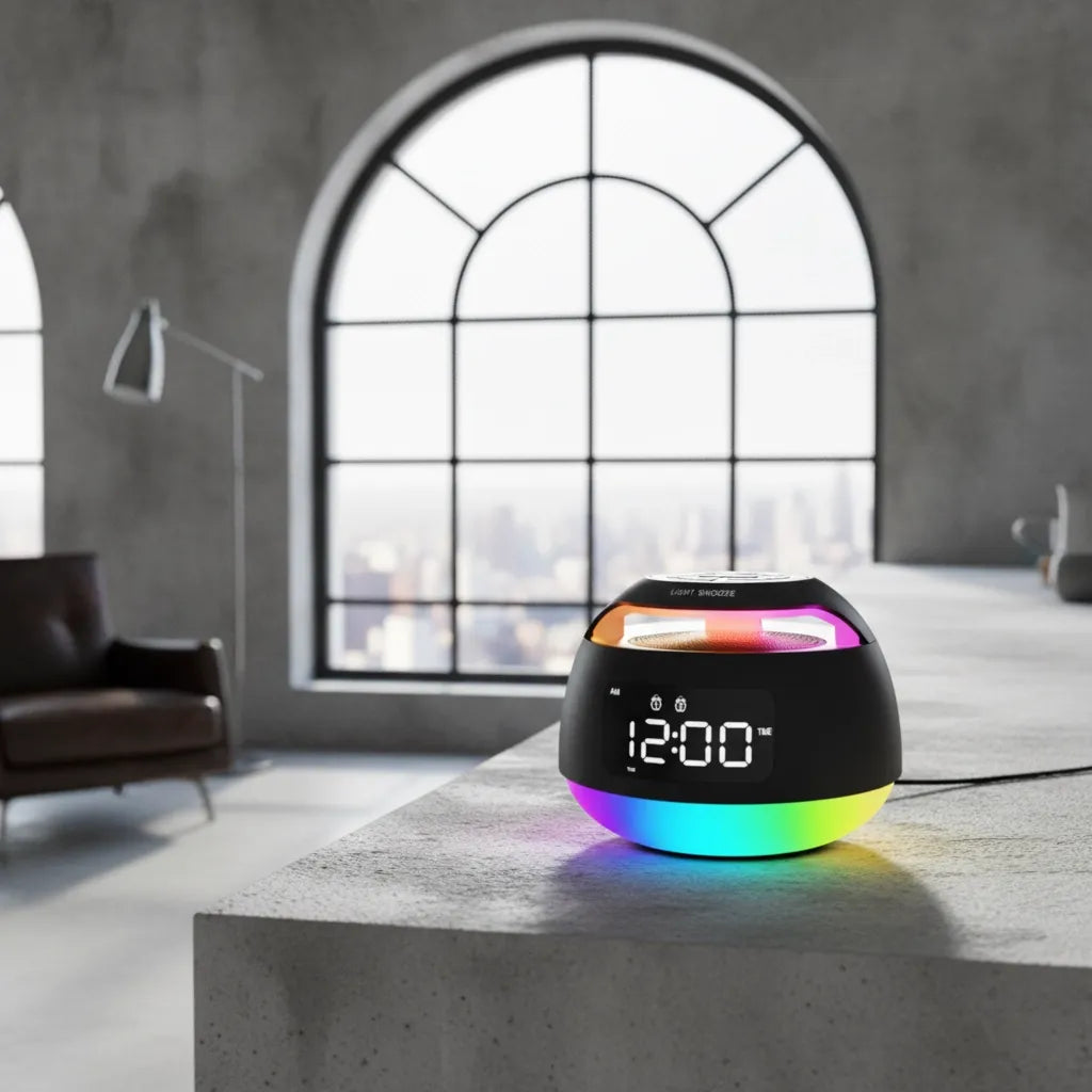 Radio Réveil FM Lumineux Bluetooth