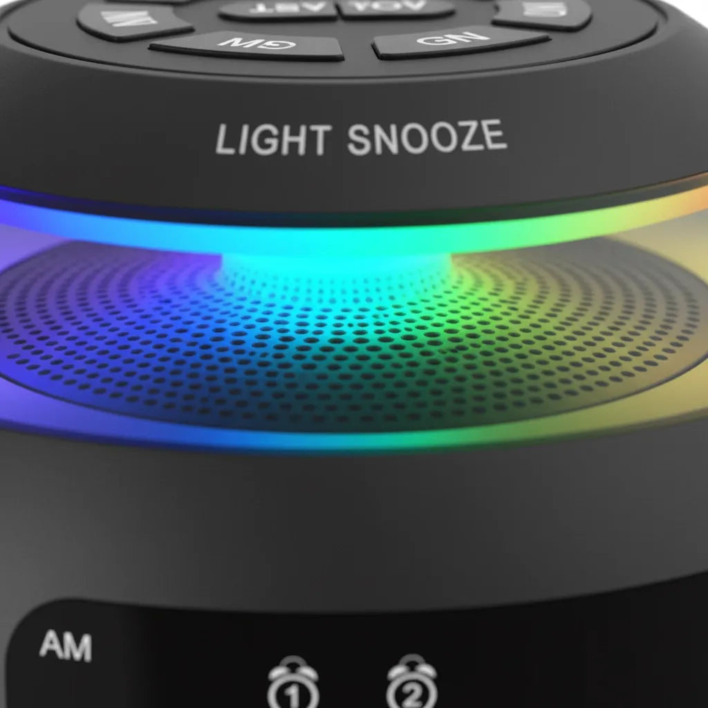 Radio Réveil FM Lumineux Bluetooth