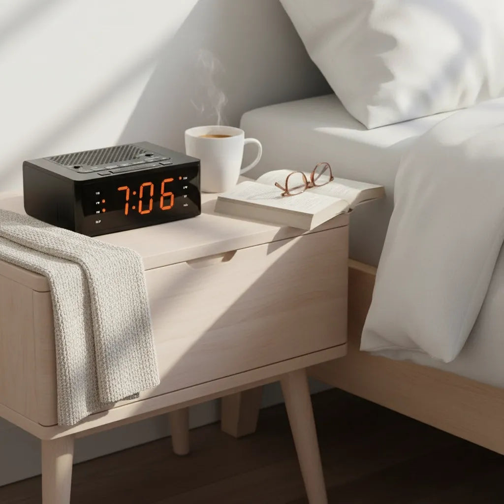 Radio Réveil Gros Chiffres Bluetooth