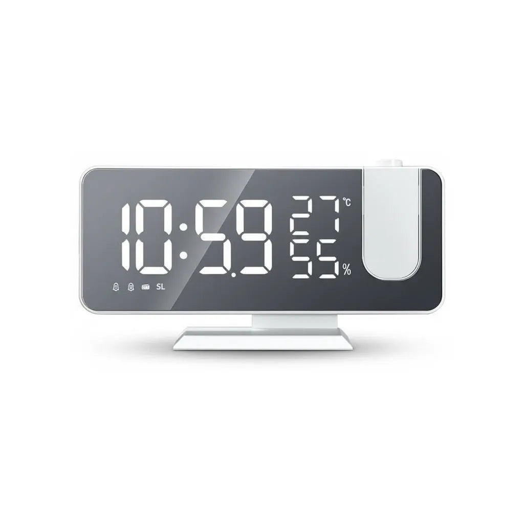 Radio Réveil LED avec Projecteur Blanc