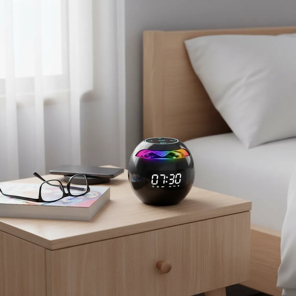 Radio Réveil Lumineux Connecté Bluetooth