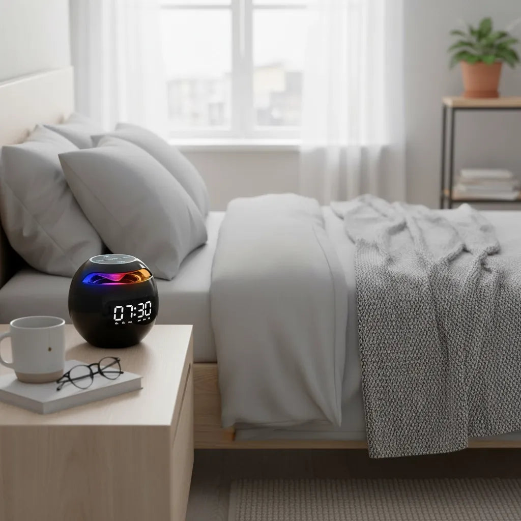 Radio Réveil Lumineux Connecté Bluetooth