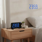 Radio Réveil Projecteur Bleu avec Radio FM