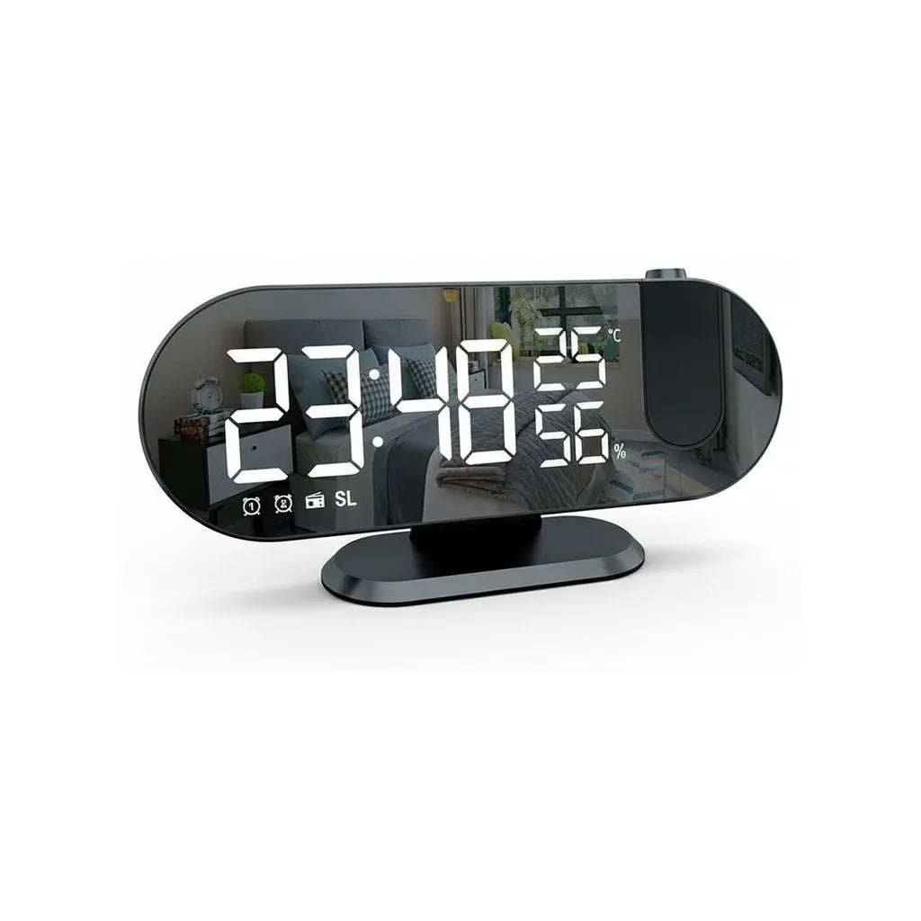 Radio Réveil Projecteur Plafond Noir