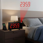 Radio Réveil Projecteur Rouge