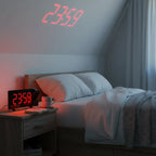 Radio Réveil Projecteur Rouge