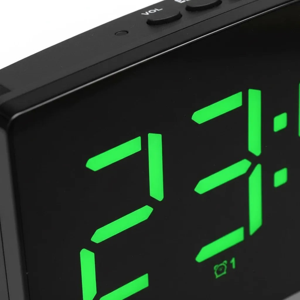 Radio Réveil Projecteur USB Noir