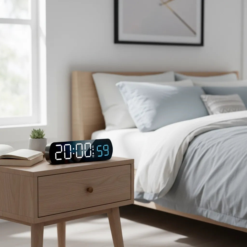 Réveil à Gros Chiffres Lumineux et Multifonction