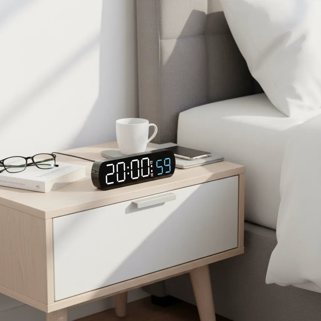 Réveil à Gros Chiffres Lumineux et Multifonction