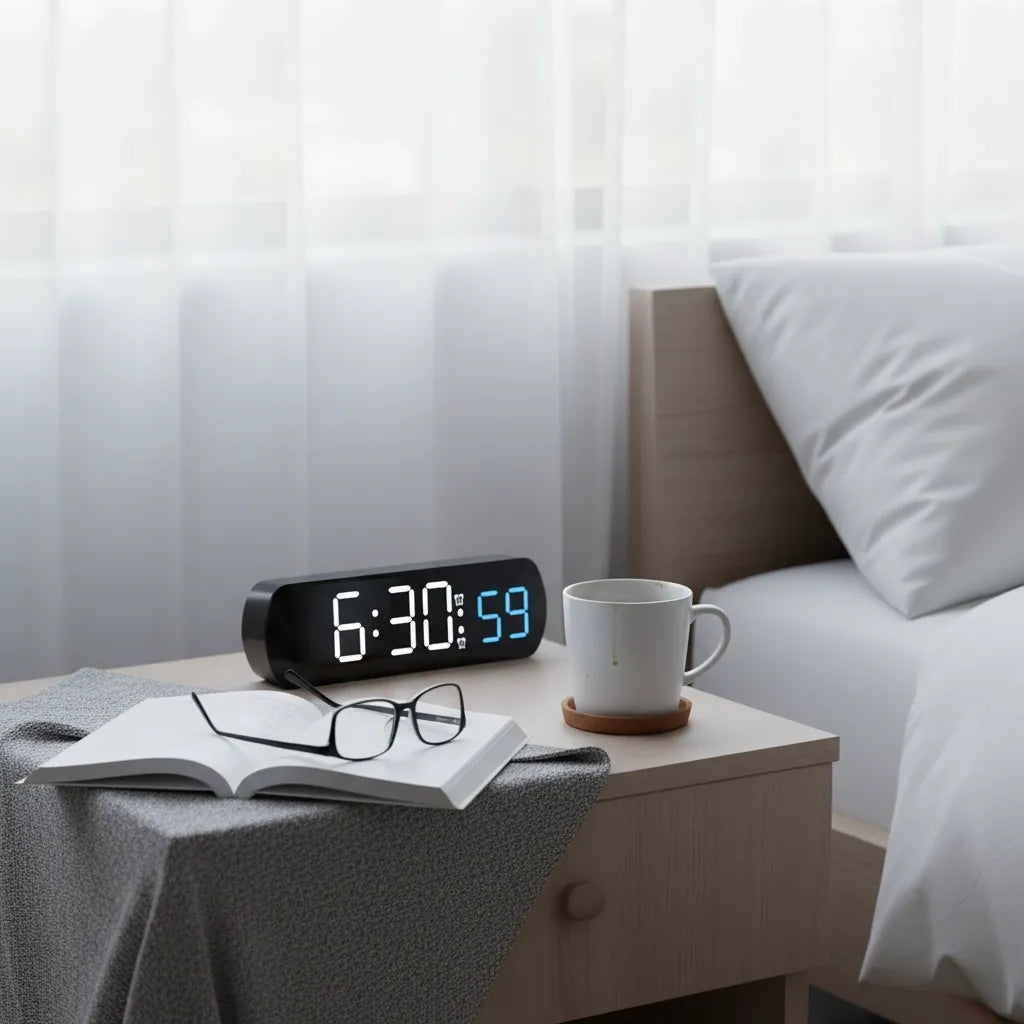 Réveil à Gros Chiffres Lumineux et Multifonction