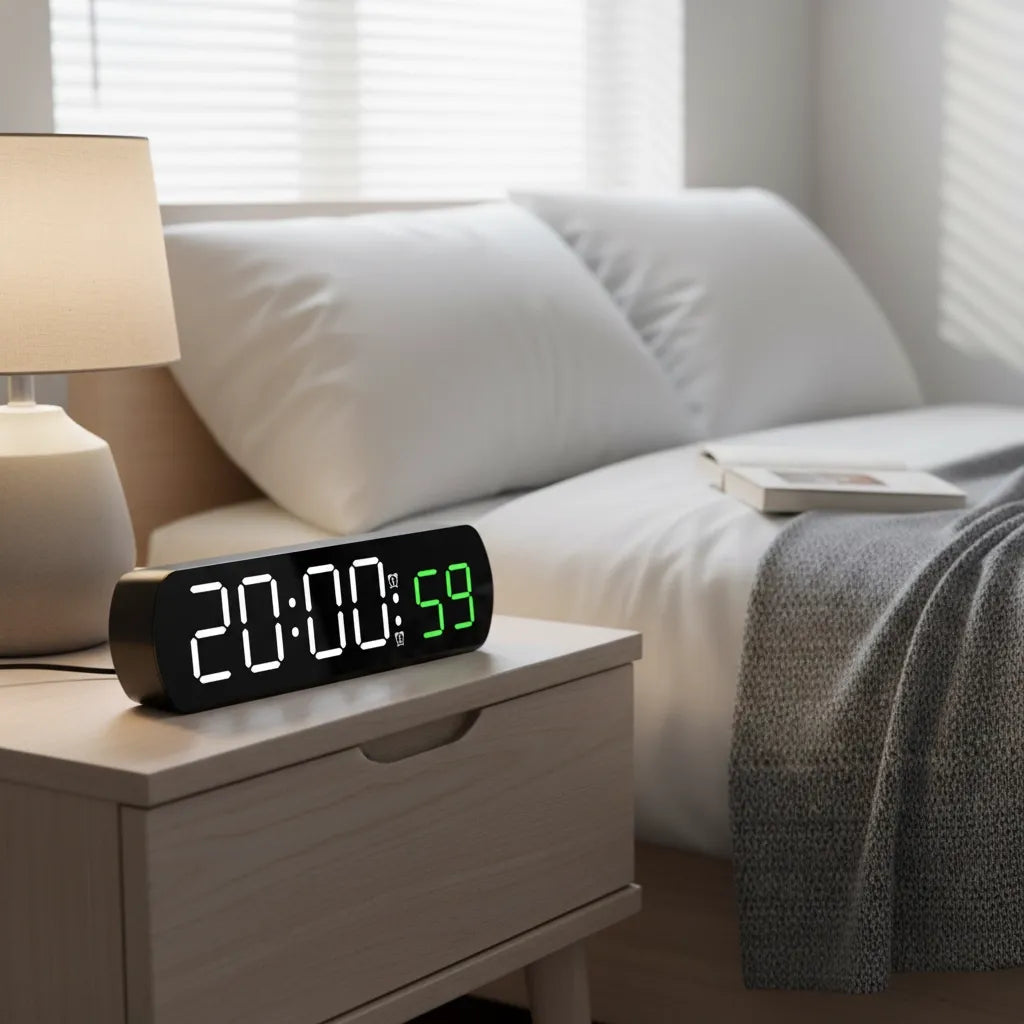 Réveil à Gros Chiffres Lumineux et Multifonction