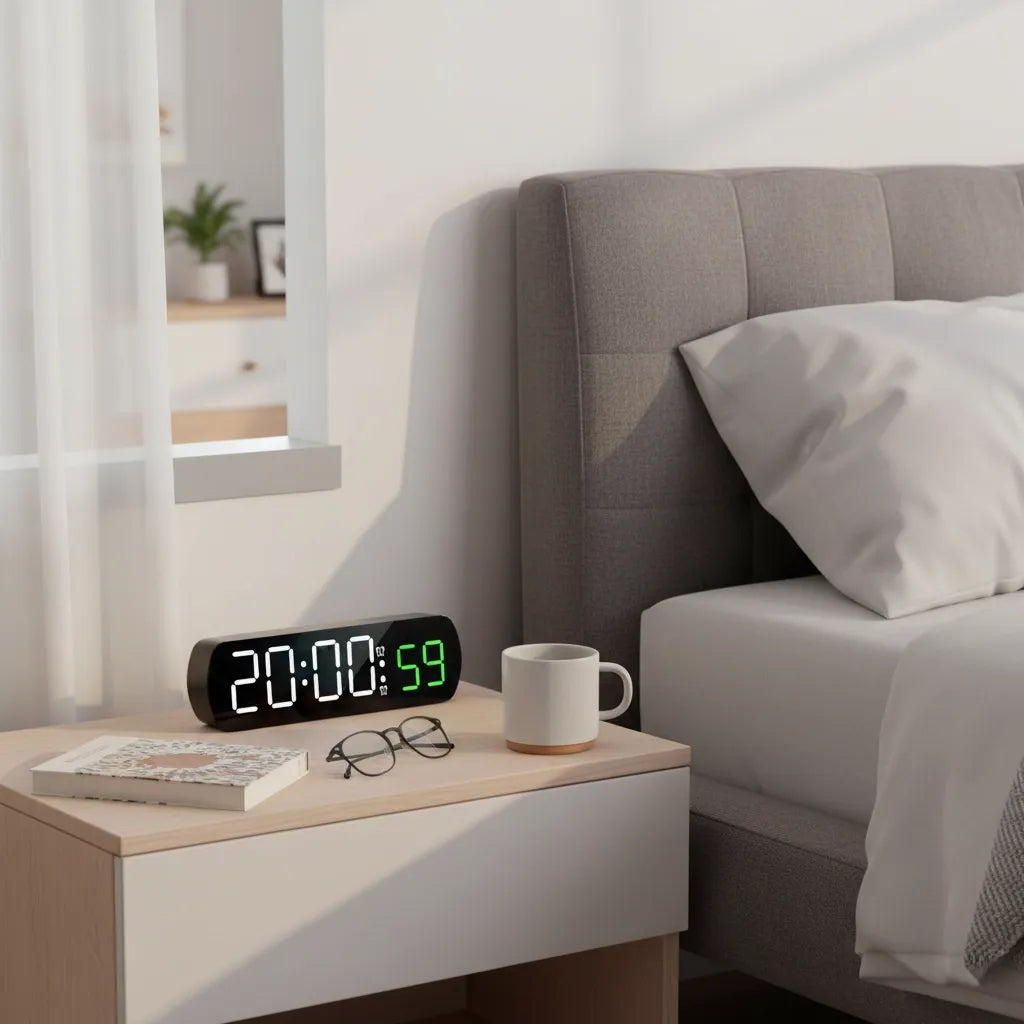Réveil à Gros Chiffres Lumineux et Multifonction
