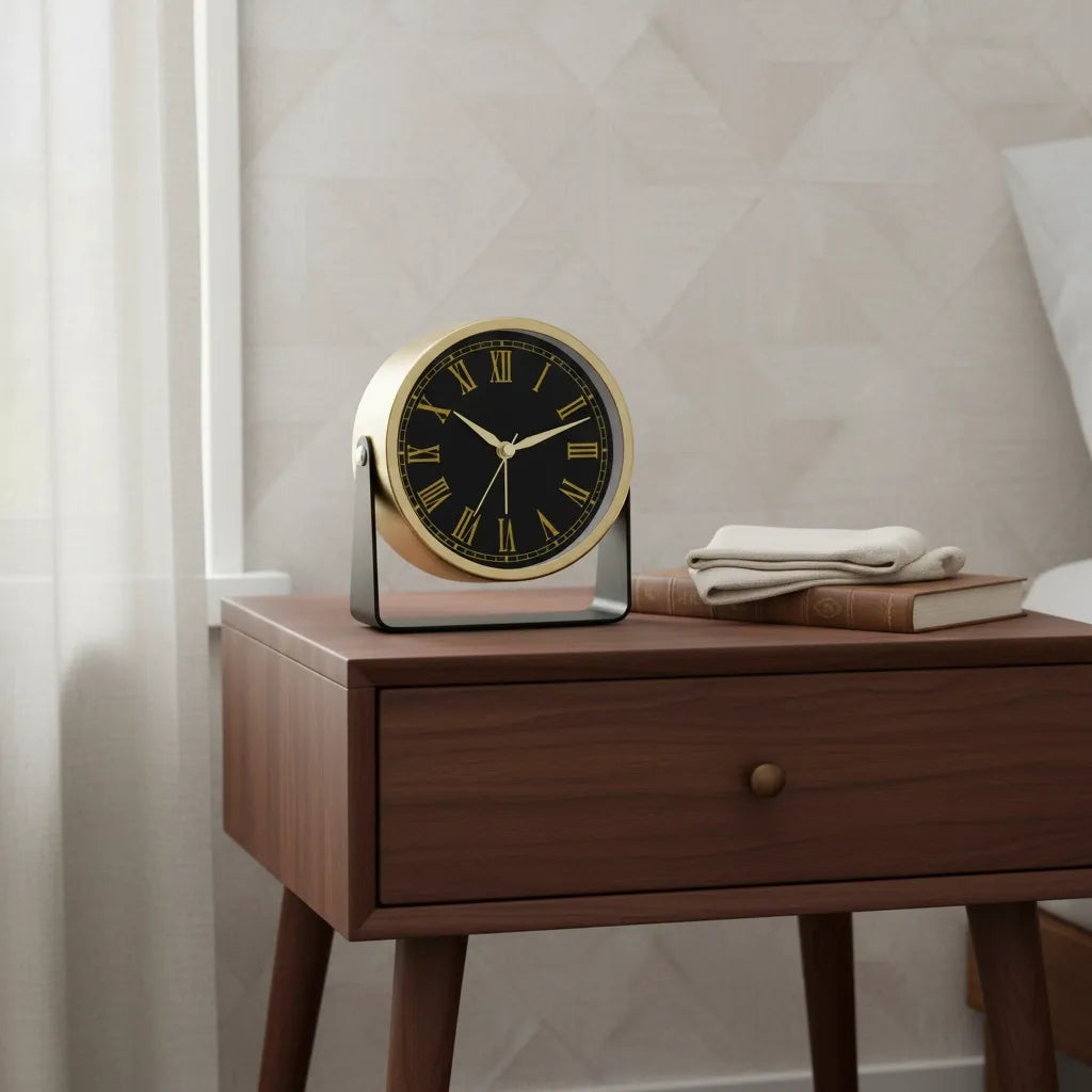 Réveil à pile design en Métal