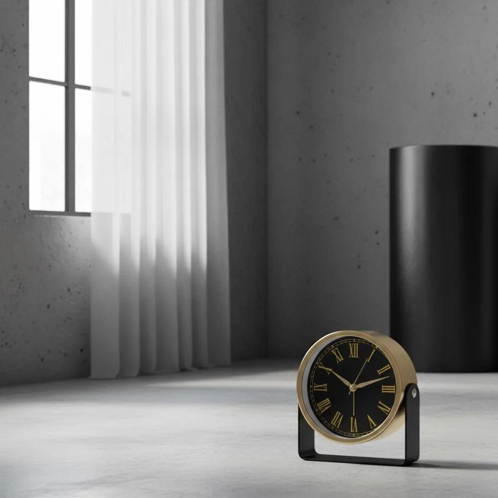 Réveil à pile design en Métal