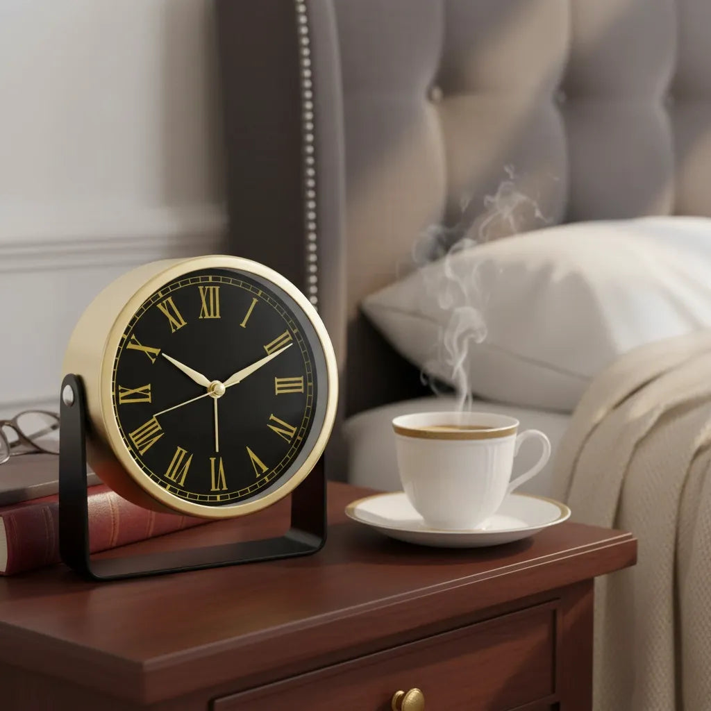 Réveil à pile design en Métal