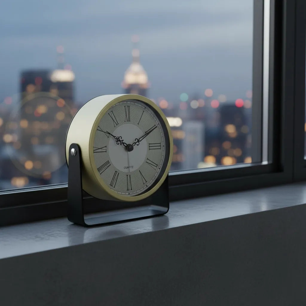 Réveil à pile design en Métal