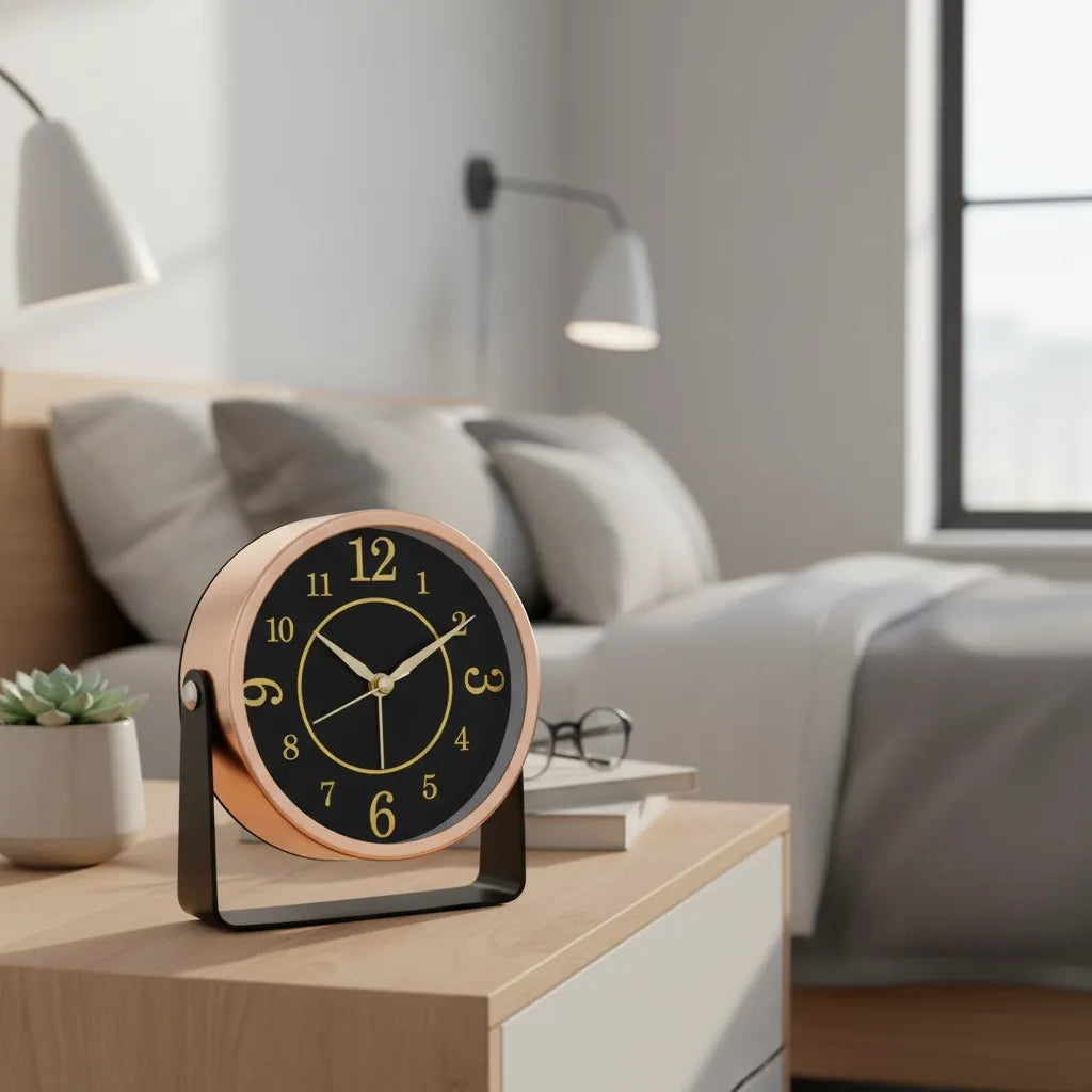 Réveil à pile design en Métal