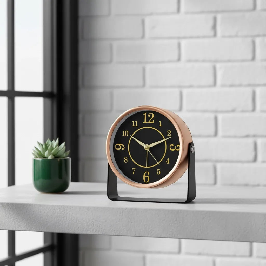 Réveil à pile design en Métal