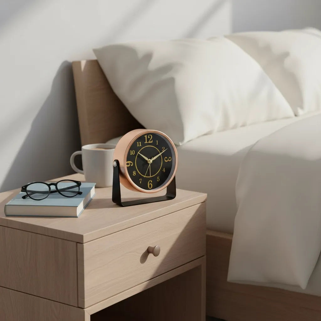 Réveil à pile design en Métal