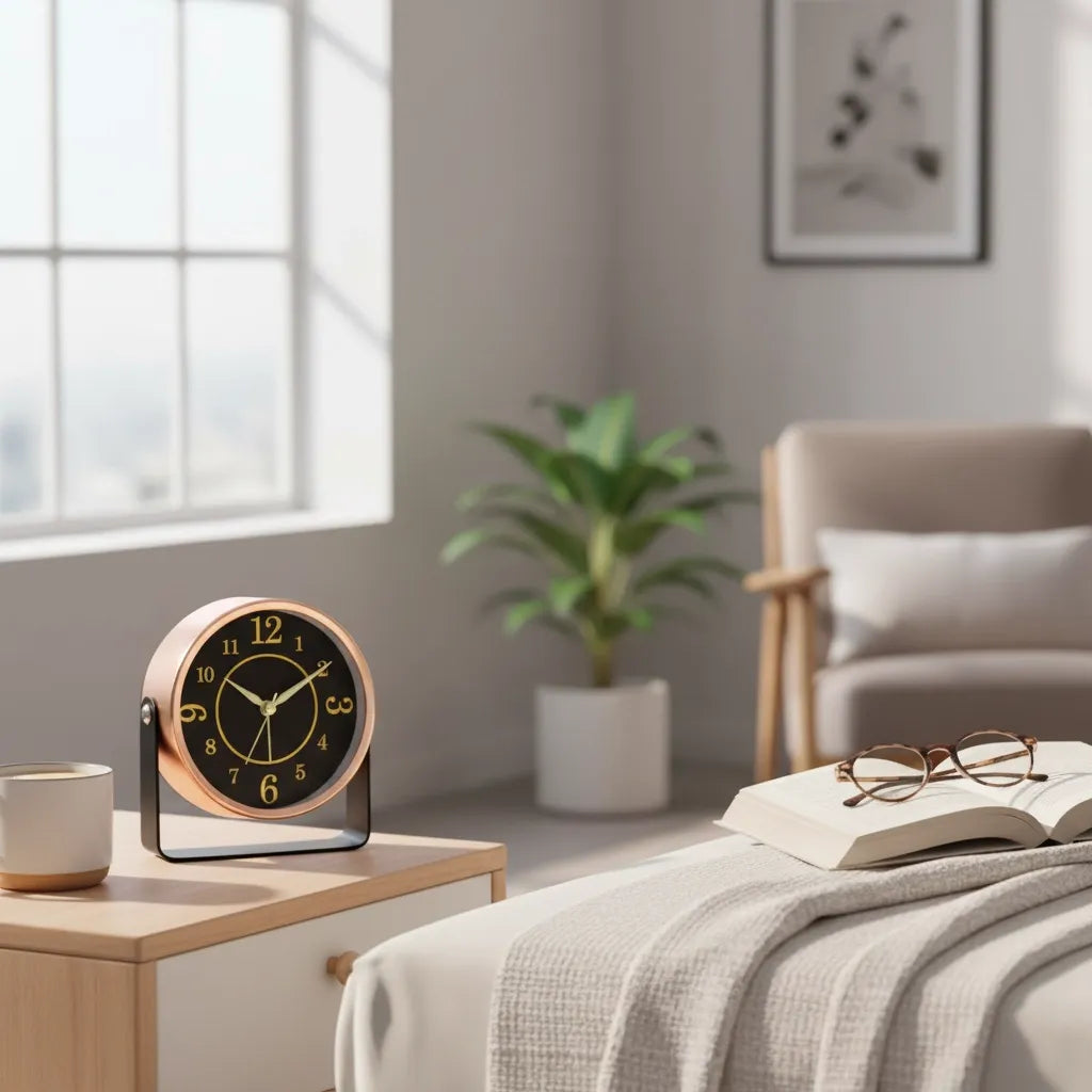 Réveil à pile design en Métal