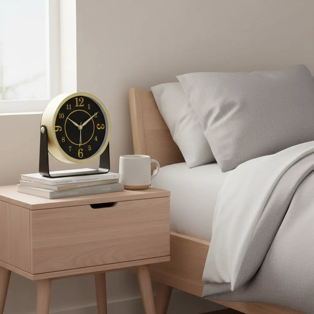 Réveil à pile design en Métal