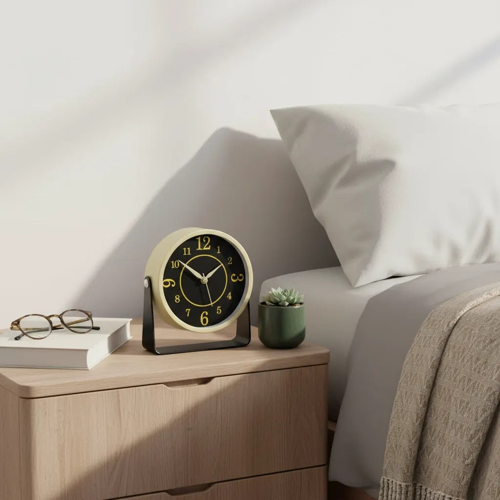 Réveil à pile design en Métal