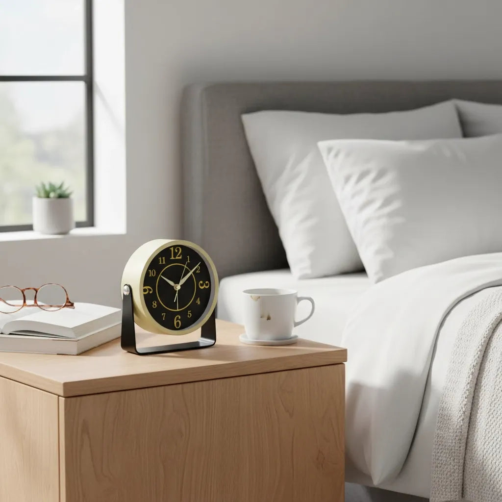Réveil à pile design en Métal