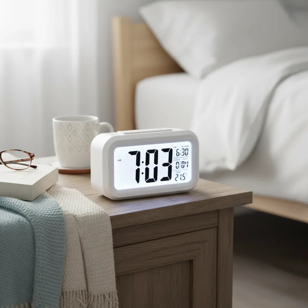Réveil à Pile Lumineux Numérique