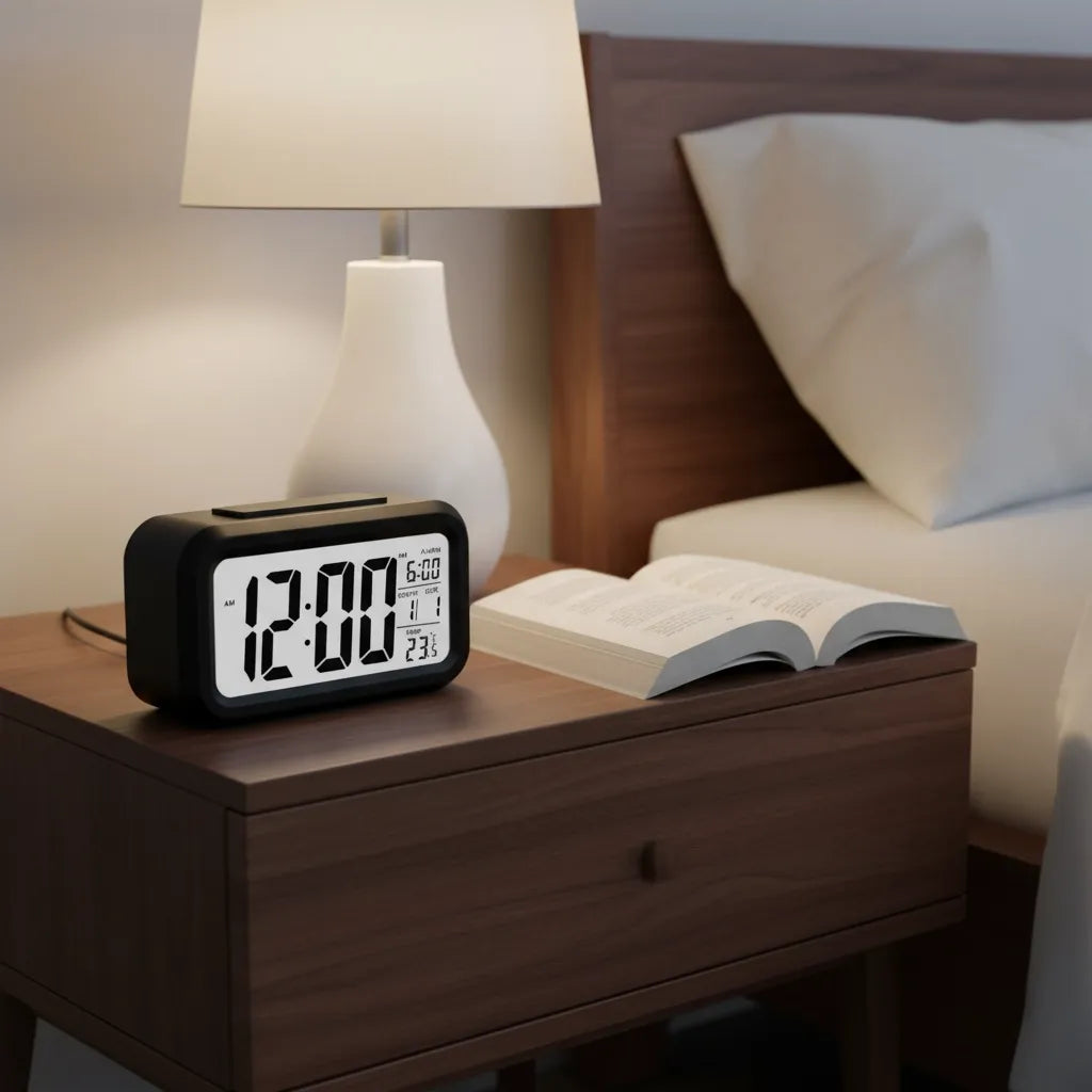 Réveil à Pile Lumineux Numérique