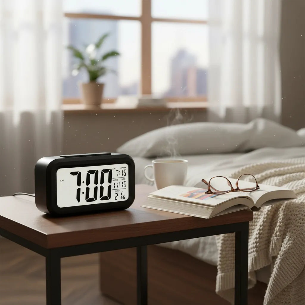 Réveil à Pile Lumineux Numérique