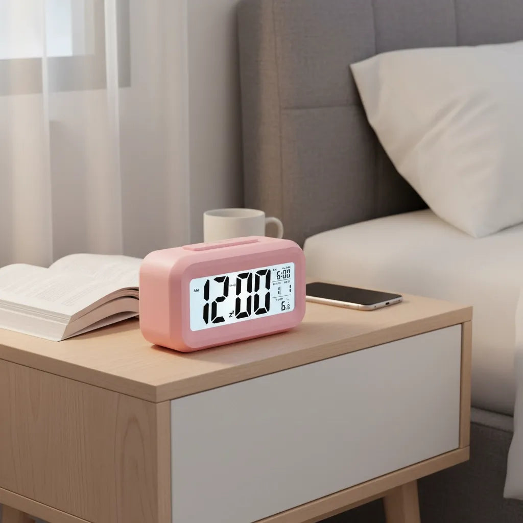 Réveil à Pile Lumineux Numérique