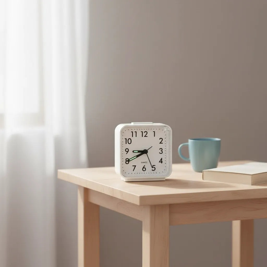 Réveil à Pile Quartz Lumineux Compact