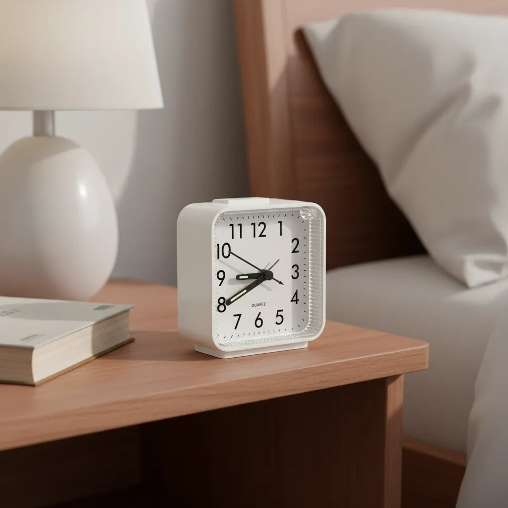 Réveil à Pile Quartz Lumineux Compact