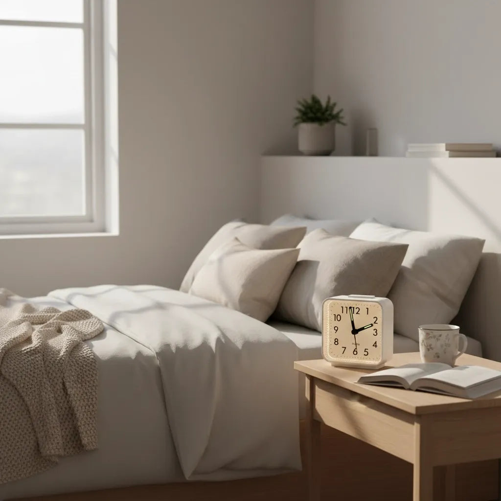 Réveil à Pile Quartz Lumineux Compact