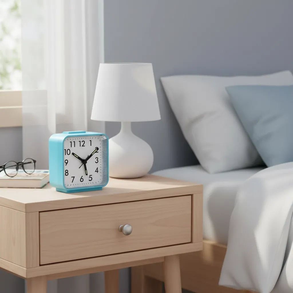 Réveil à Pile Quartz Lumineux Compact