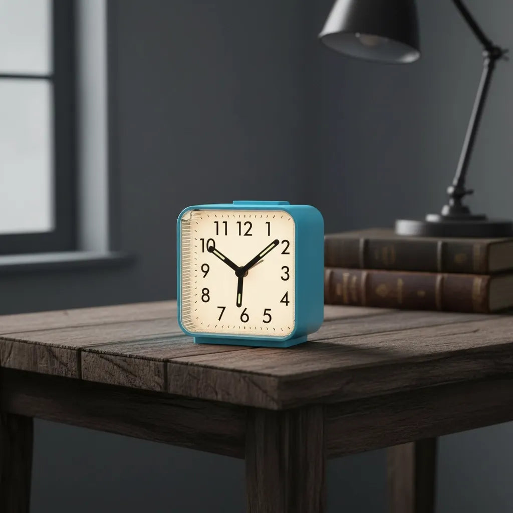 Réveil à Pile Quartz Lumineux Compact