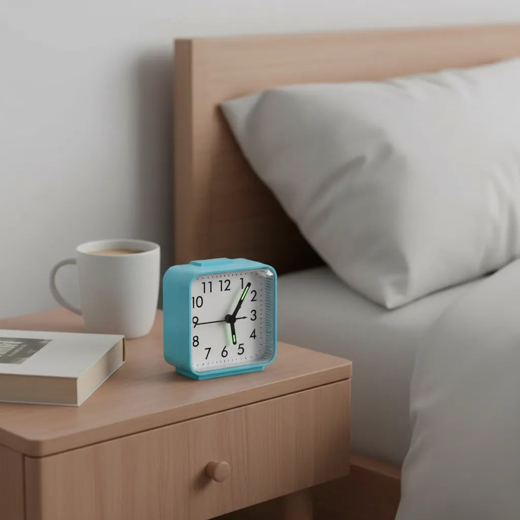 Réveil à Pile Quartz Lumineux Compact