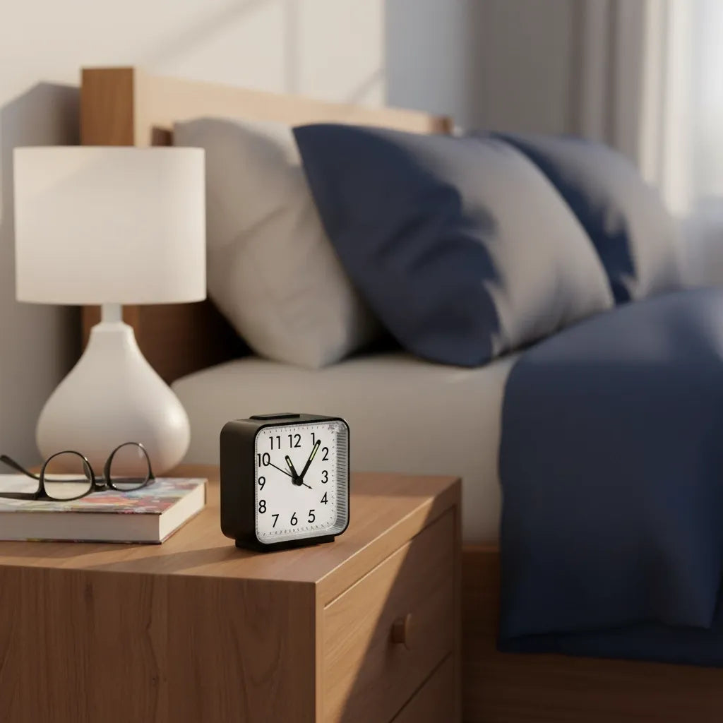 Réveil à Pile Quartz Lumineux Compact