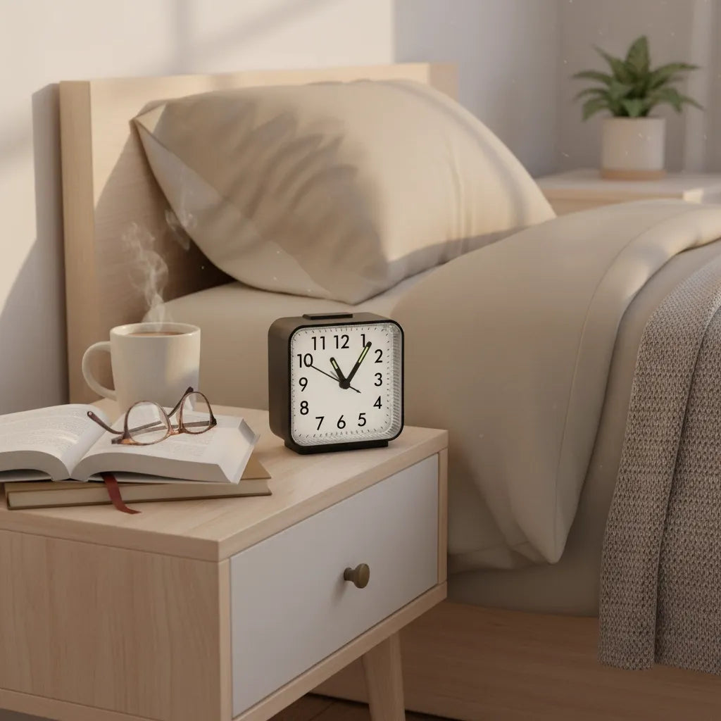 Réveil à Pile Quartz Lumineux Compact