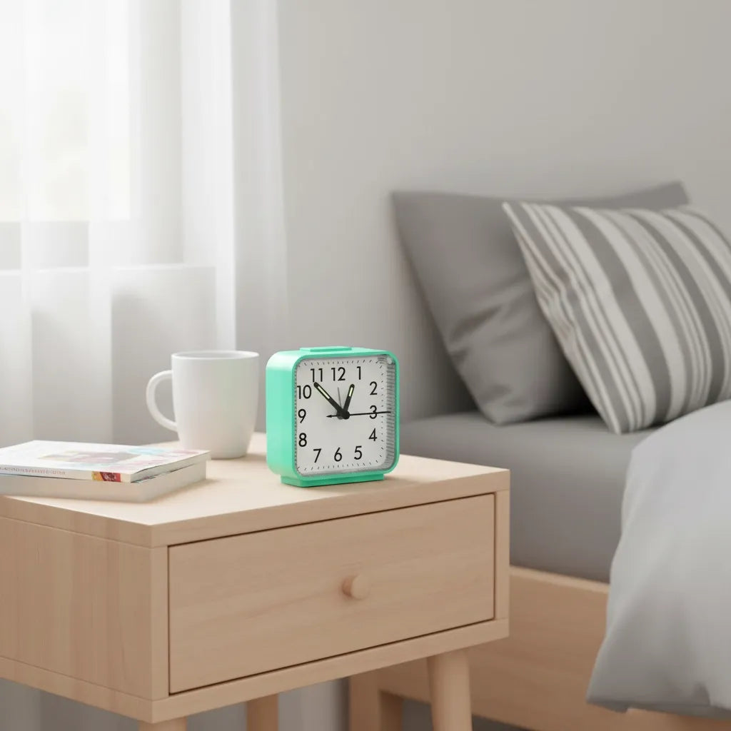 Réveil à Pile Quartz Lumineux Compact