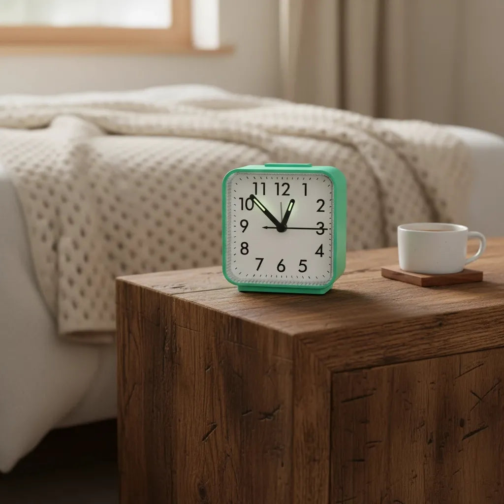 Réveil à Pile Quartz Lumineux Compact