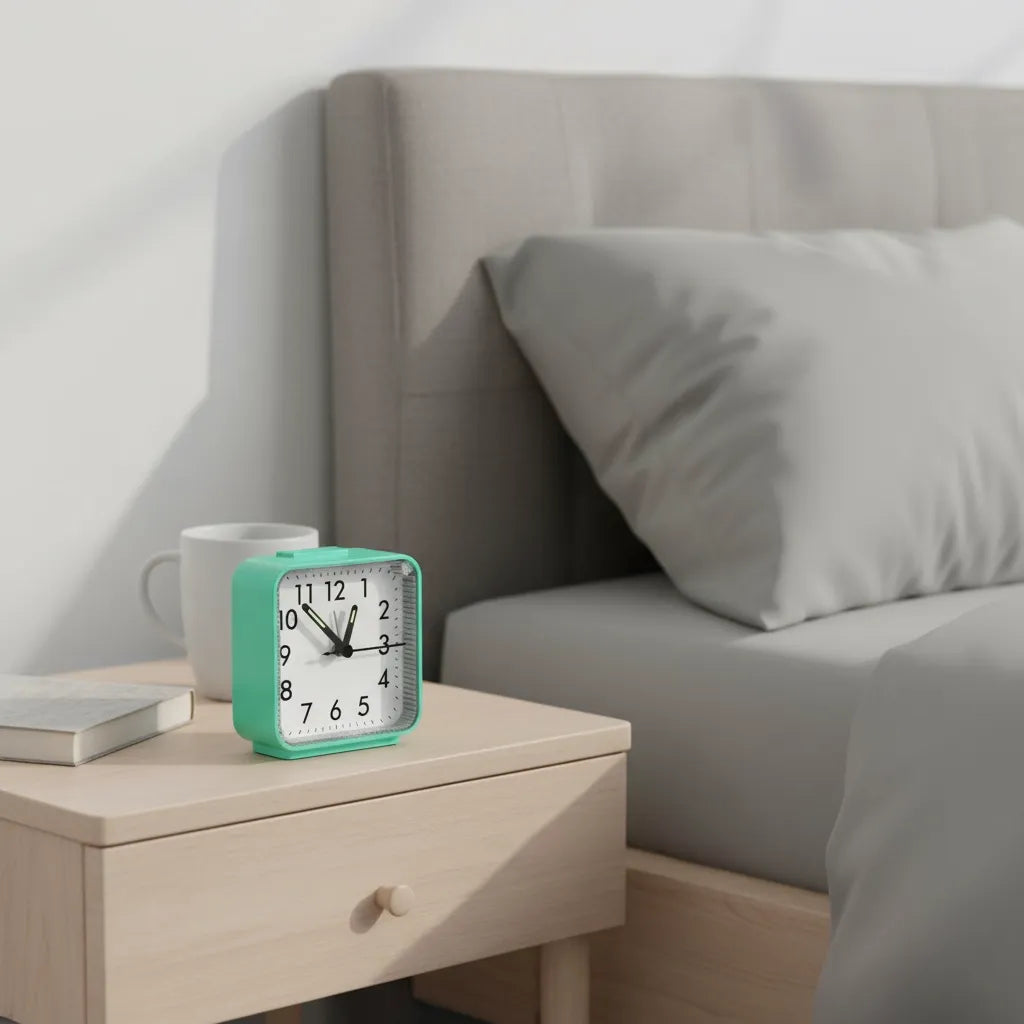 Réveil à Pile Quartz Lumineux Compact